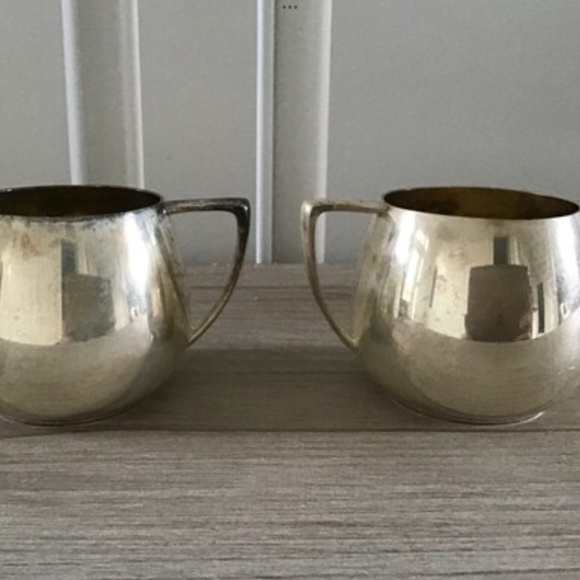 Empire Crafts Silver Sugar and Creamer Set Quadruple Plate Tea Coffee Service - Picture 2 of 4